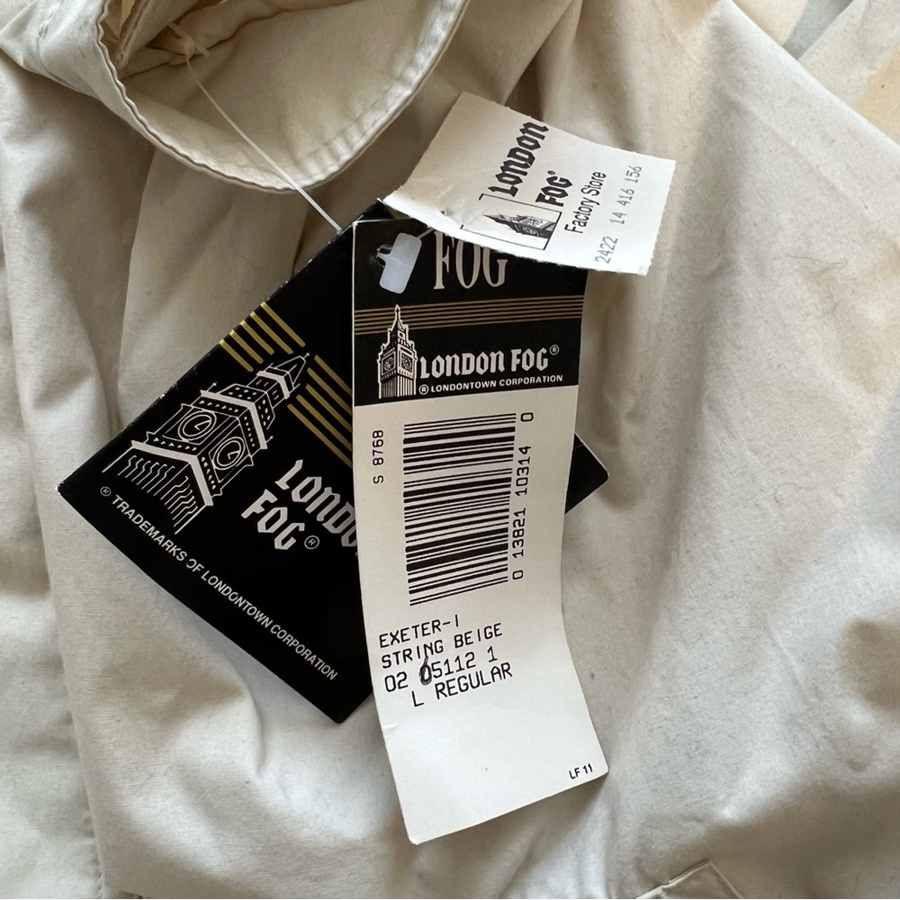 London Fog Bomber Jacket size Large in neutral beige - Picture 6 of 10